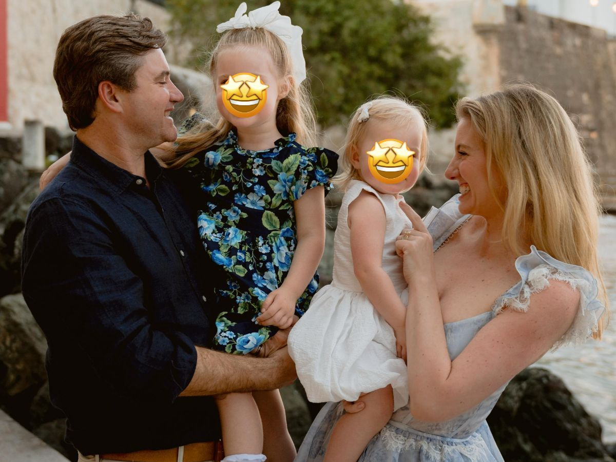 Trevor McCandless and family celebrating the New Year together